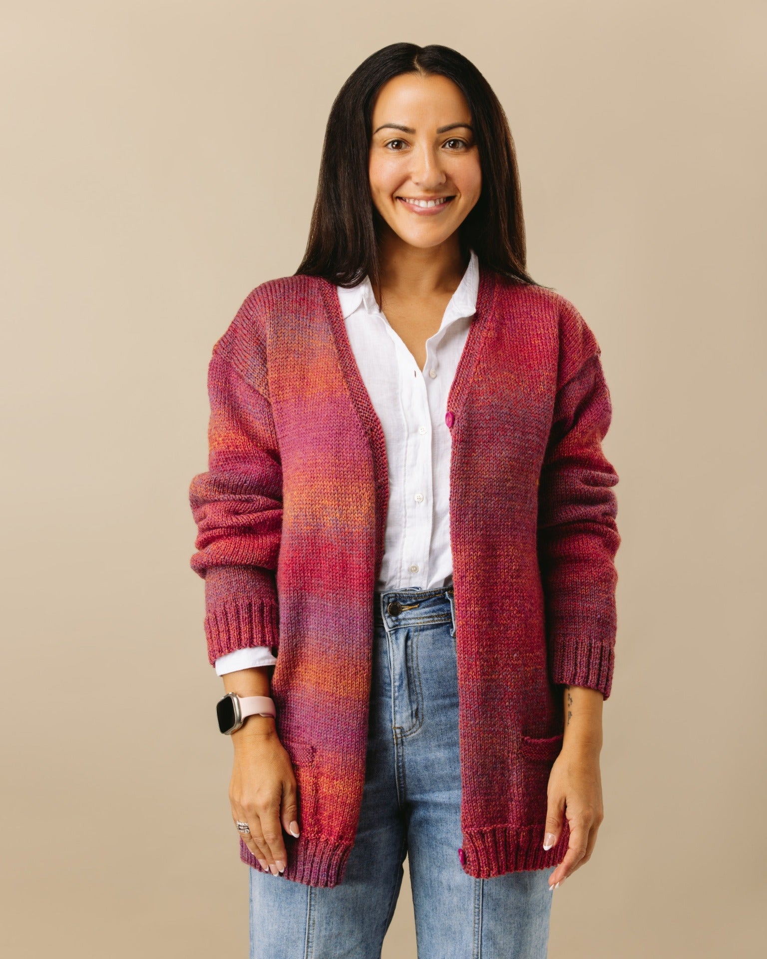 Longline V-Neck Cardigan - Knitting Pattern | PT 8552 – Bendigo