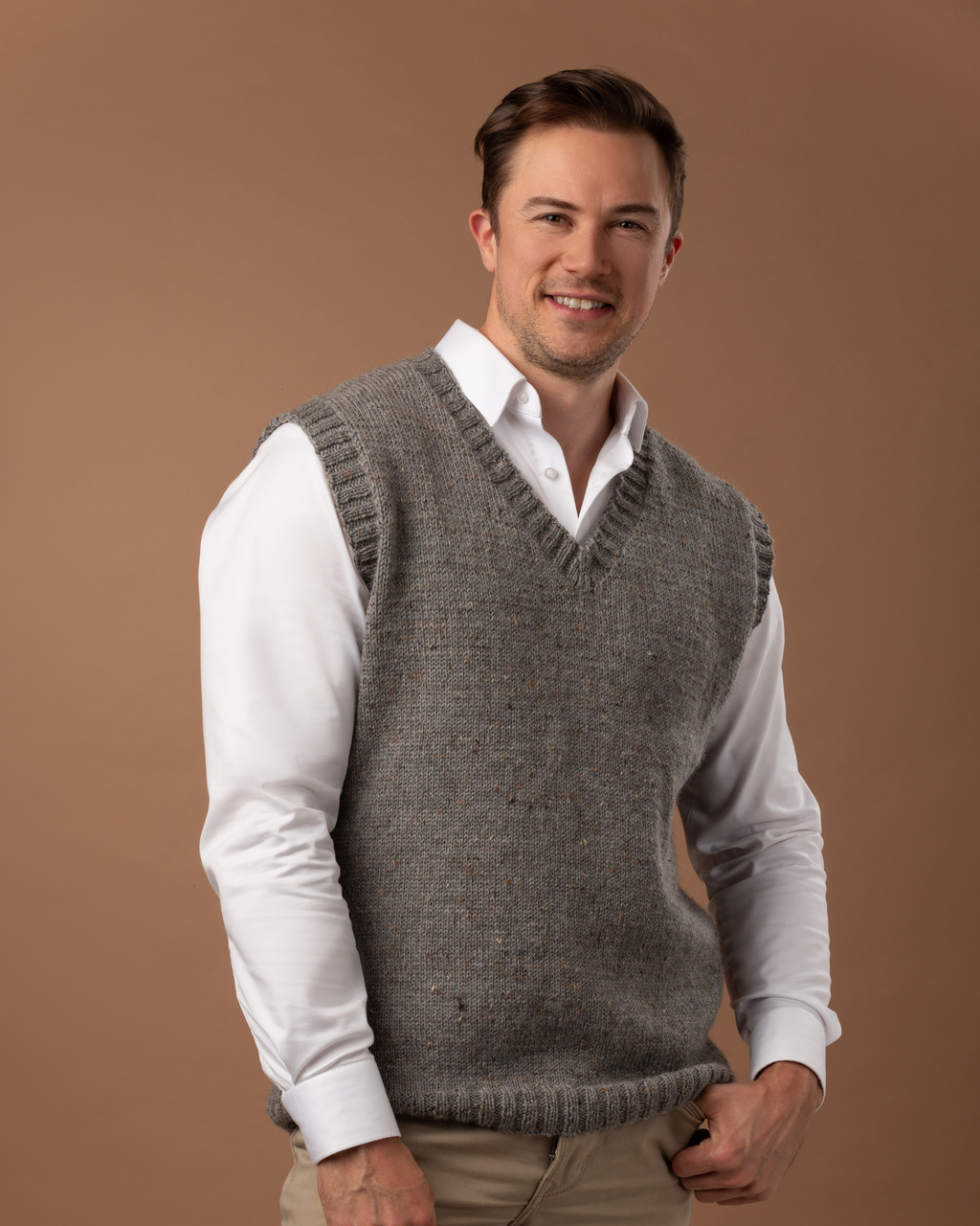 The Brendan Vest - Adults Knitting Pattern | PT 8681