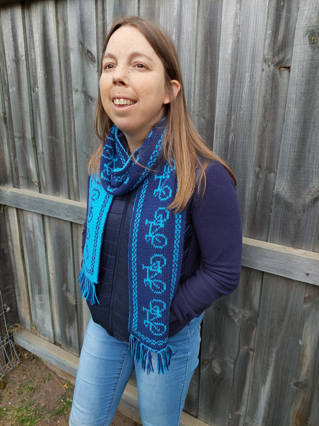 Double Knitted Bike Scarf