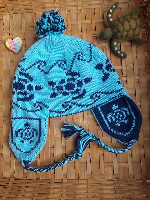 Double Knitted Ear Flap Beanies PDF