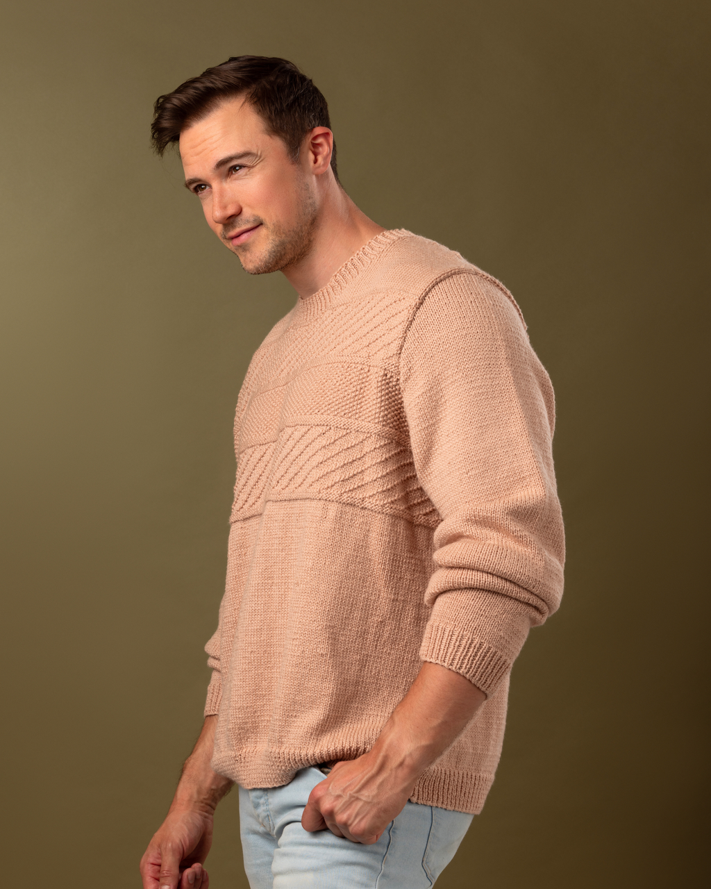 The Theo Textured Jumper - Knitting Pattern | PT 8726