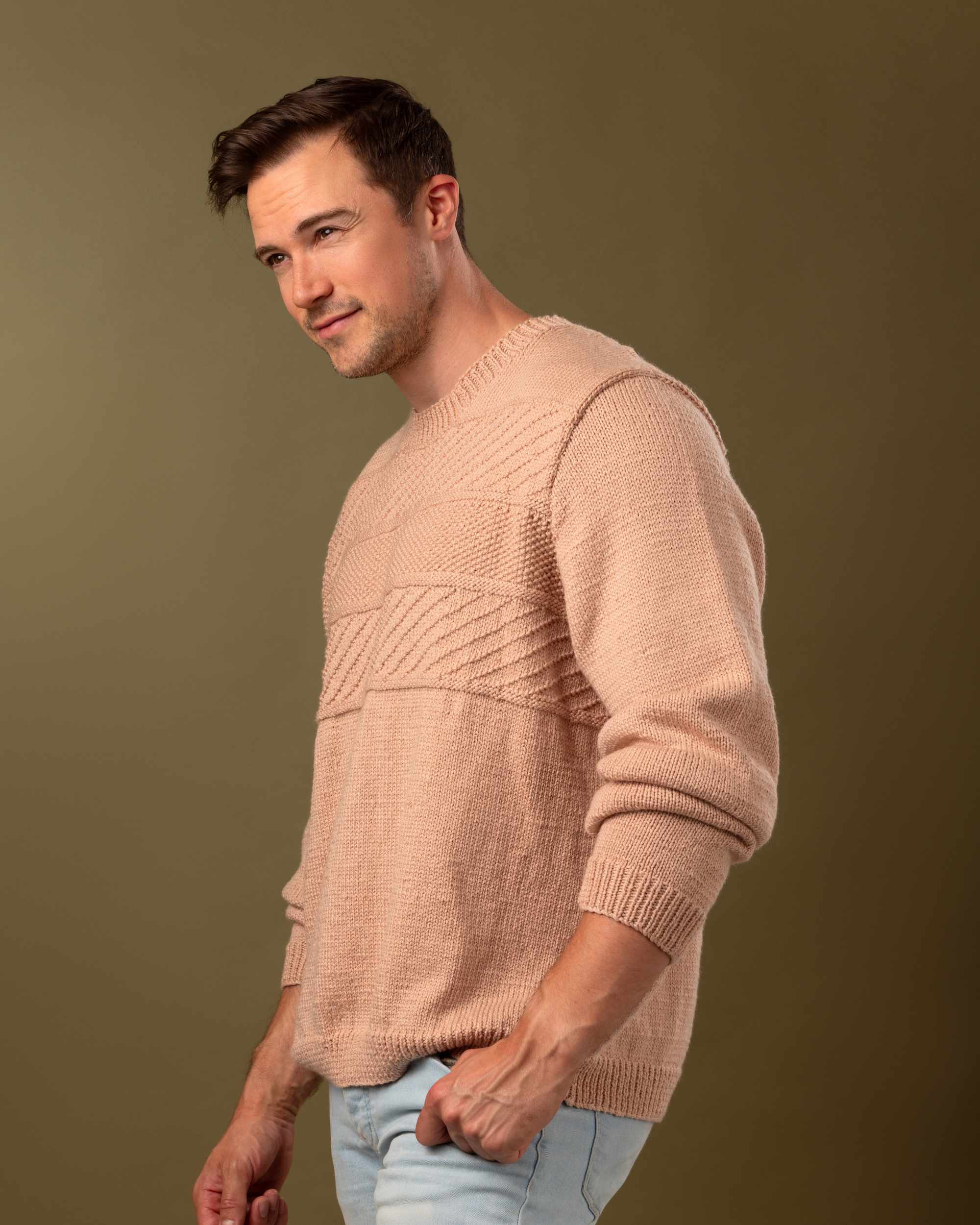 The Theo Textured Jumper - Knitting Pattern | PT 8726