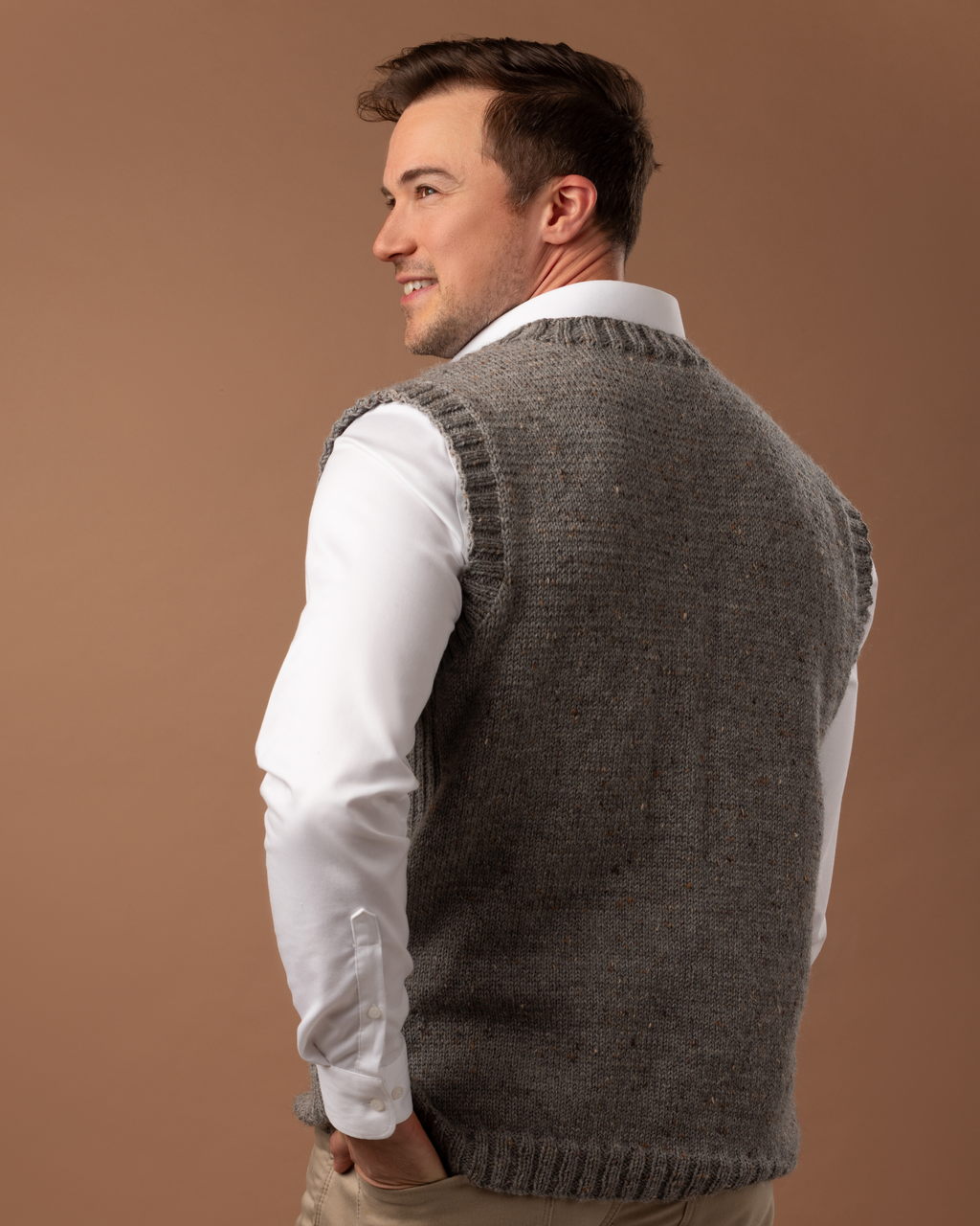 The Brendan Vest - Adults Knitting Pattern | PT 8681