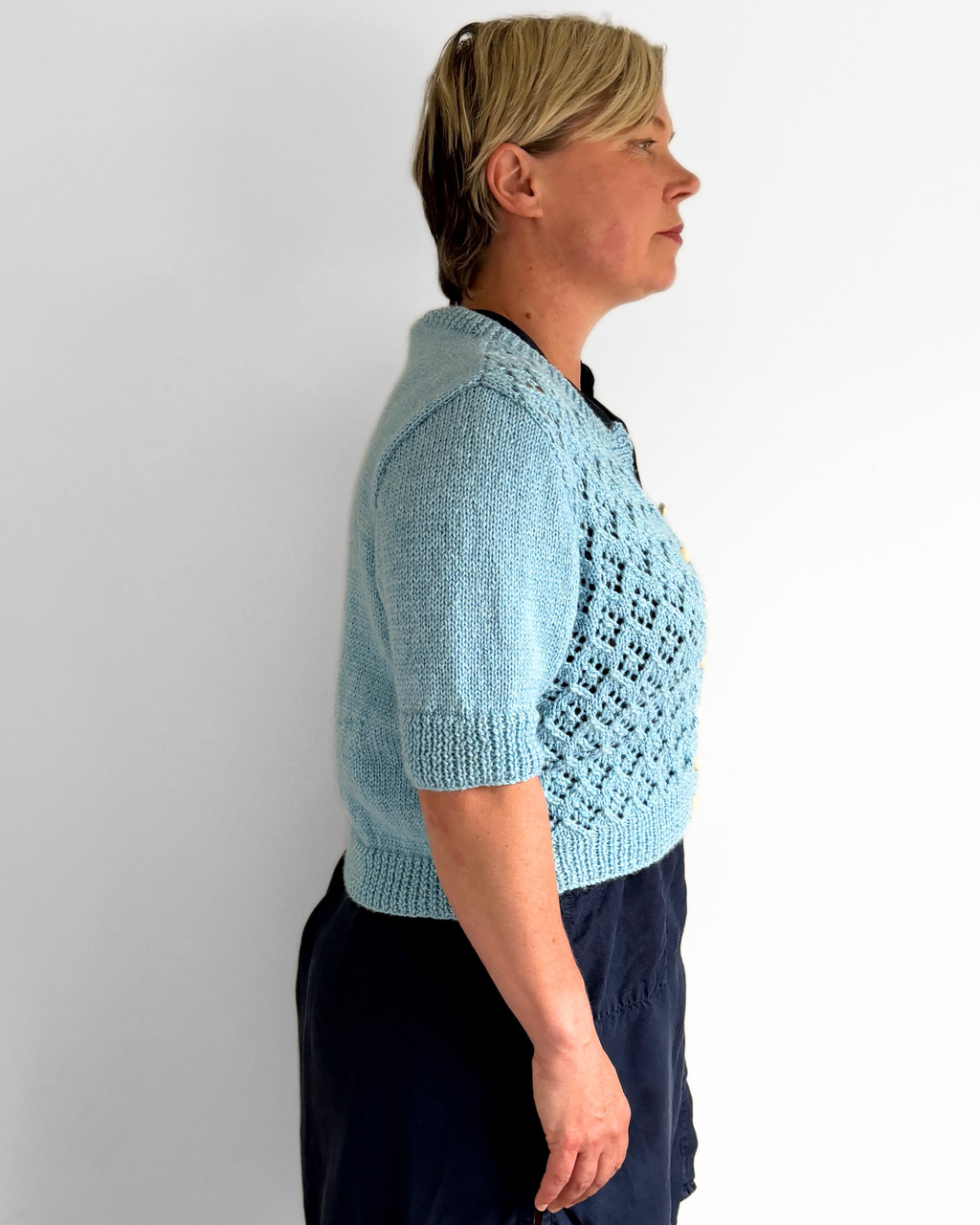 The Doris Short Sleeved Cardigan - Women's Knitting Pattern | PT 8758