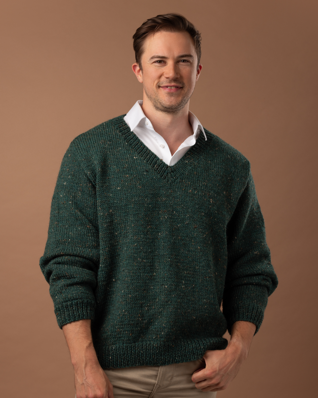 The Roma Crew or V-Neck Jumper - Adults Knitting Pattern | PT 8683