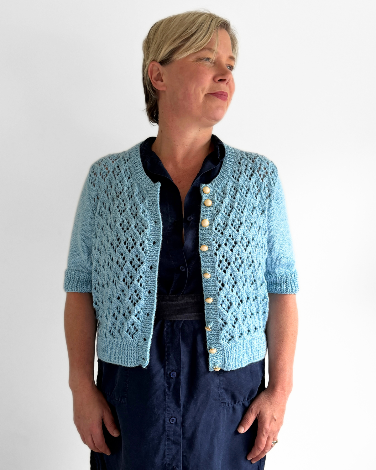 The Doris Short Sleeved Cardigan - Women's Knitting Pattern | PT 8758