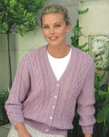 PT 8163 - Ladies Aran Cardigan - Knitting Pattern