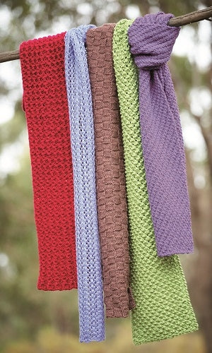 PT 8291 - 5 Scarves Set - Knitting Pattern