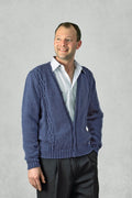 PT 8292 - Men's Cabled V-Neck Cardigan - Knitting Pattern