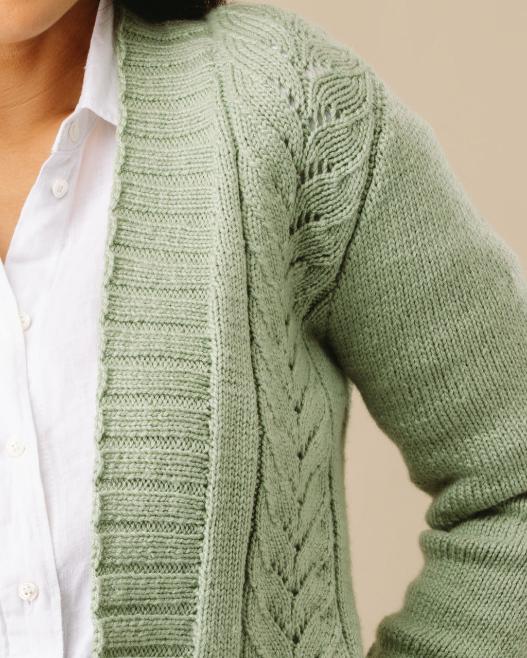 PT 8294 - Lace Panel Jacket - Knitting Pattern