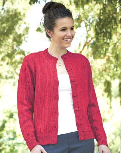 PT 8301 - Slip Stitch Cardigan - Knitting Pattern