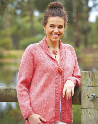 PT 8303 - Shawl Collar Jacket - Knitting Pattern