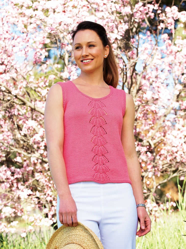 PT 8307 - Cotton Lace Sleeveless Top - Knitting Pattern