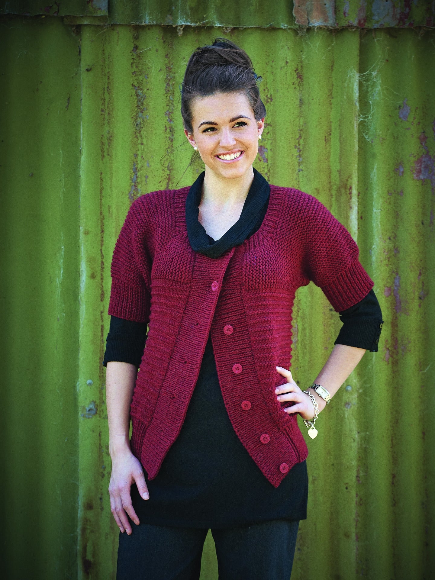 PT 8310 - Yoked Short Sleeved Jacket - Knitting Pattern