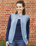 PT 8320 - Open Vest with Cables and Lace - Knitting Pattern
