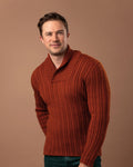 PT 8327 - Ribbed Jumper with Shawl Collar - Knitting Pattern