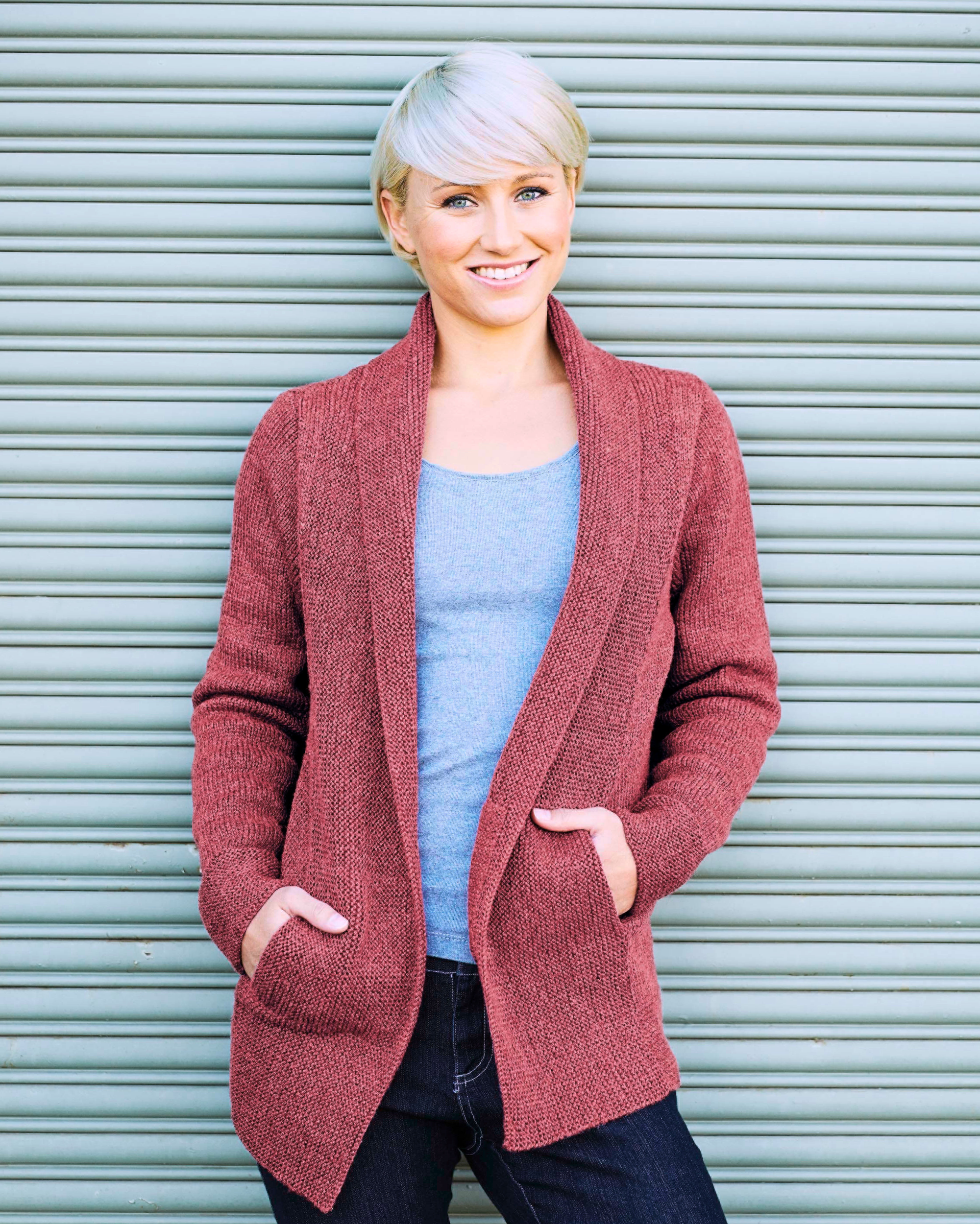PT 8340 - Cardigan with Pockets - Knitting Pattern