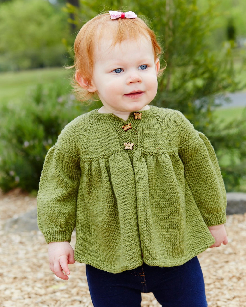 PT 8358 - Yoked Baby Cardigan - Knitting Pattern
