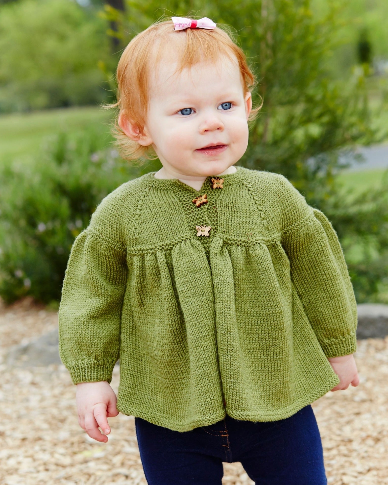 PT 8358 - Yoked Baby Cardigan - Knitting Pattern