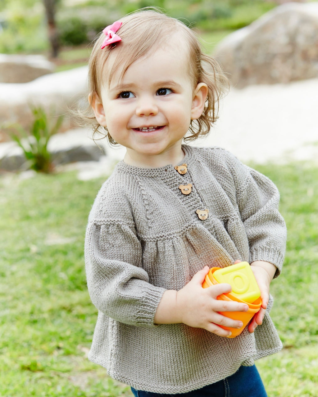 PT 8358 - Yoked Baby Cardigan - Knitting Pattern