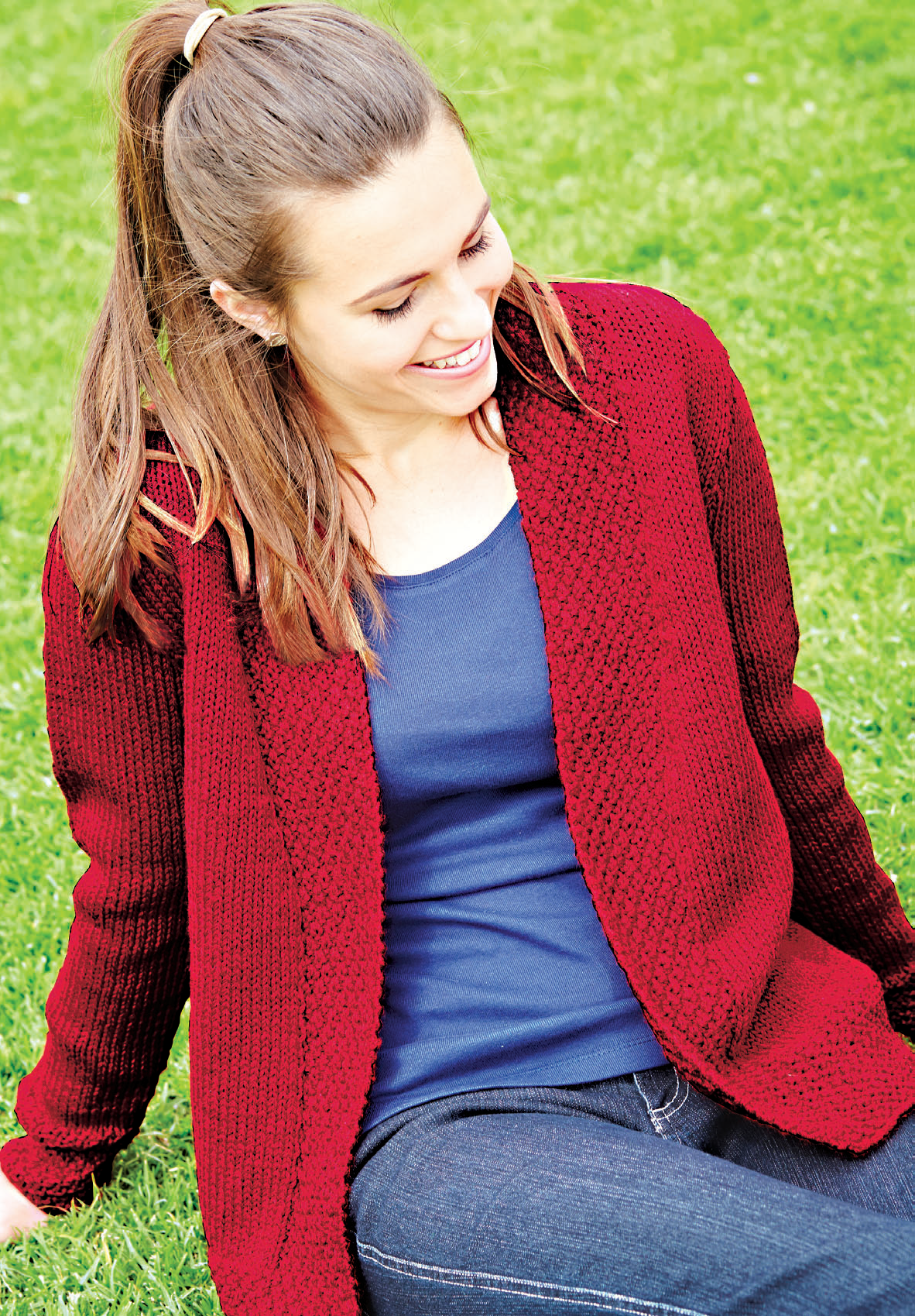 PT 8370 - Double Moss Jacket - Knitting Pattern