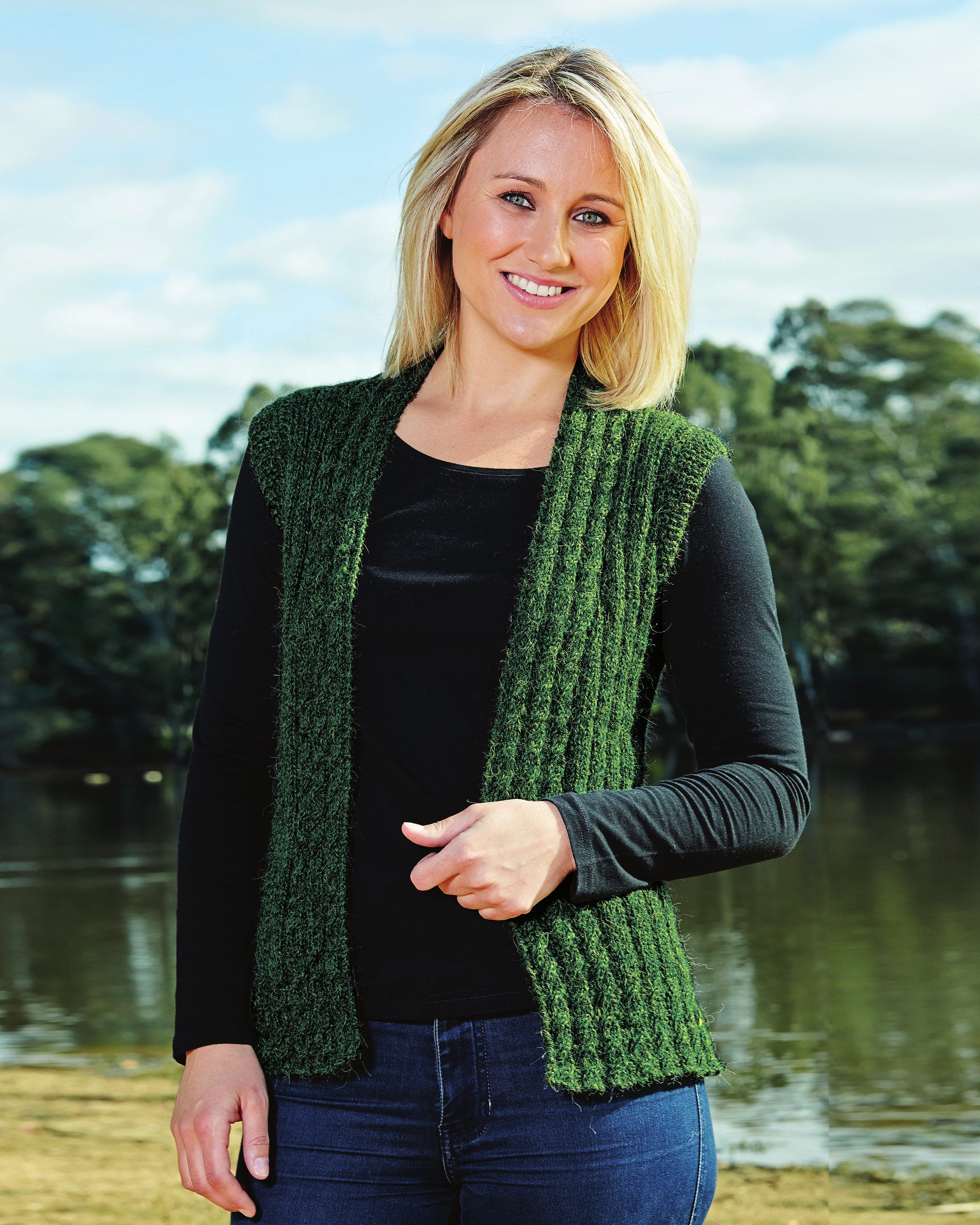 PT 8374 - Cabled Vest - Knitting Pattern