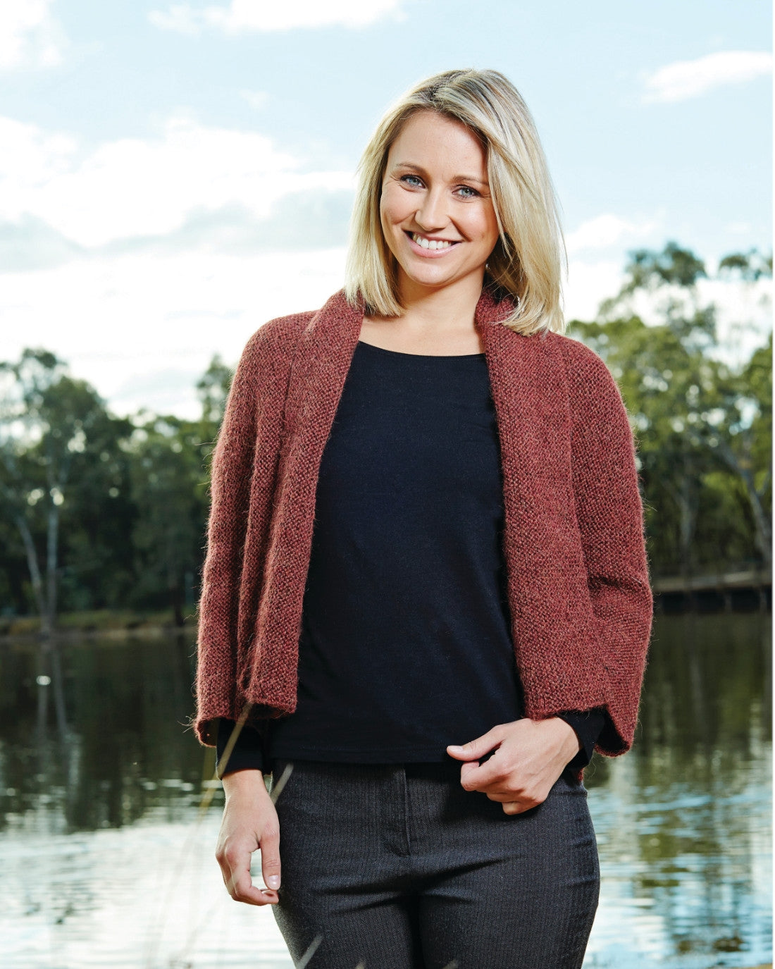 PT 8375 - Draped Cardigan in Garter Stitch - Knitting Pattern