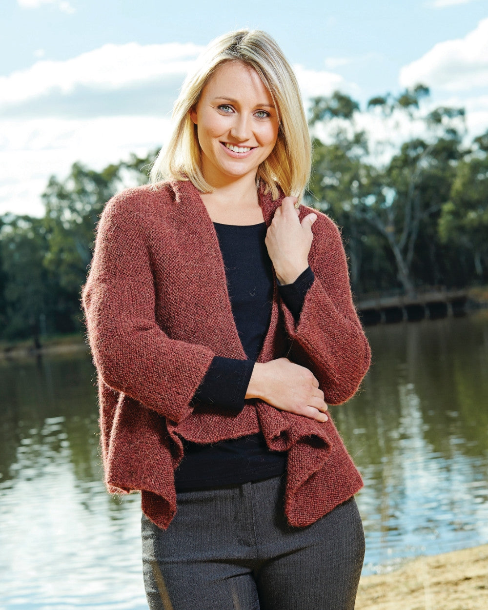 PT 8375 - Draped Cardigan in Garter Stitch - Knitting Pattern