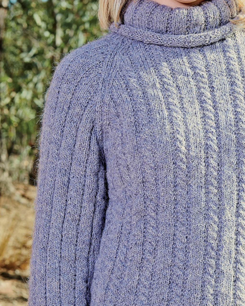 PT 8376 - Cable Jumper with Roll Neck - Knitting Pattern