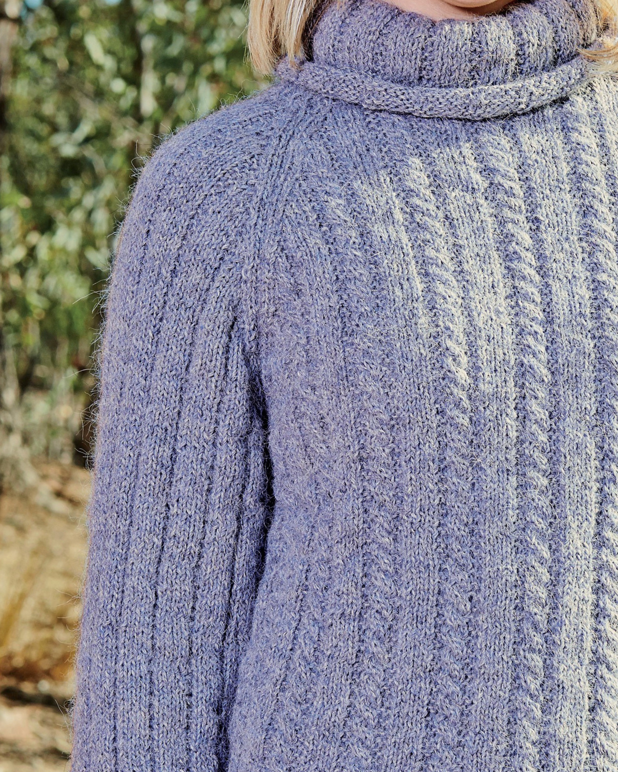PT 8376 - Cable Jumper with Roll Neck - Knitting Pattern