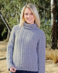 PT 8376 - Cable Jumper with Roll Neck - Knitting Pattern