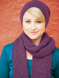 PT 8377 - Scarf and Slouchy Hat Set - Knitting Pattern
