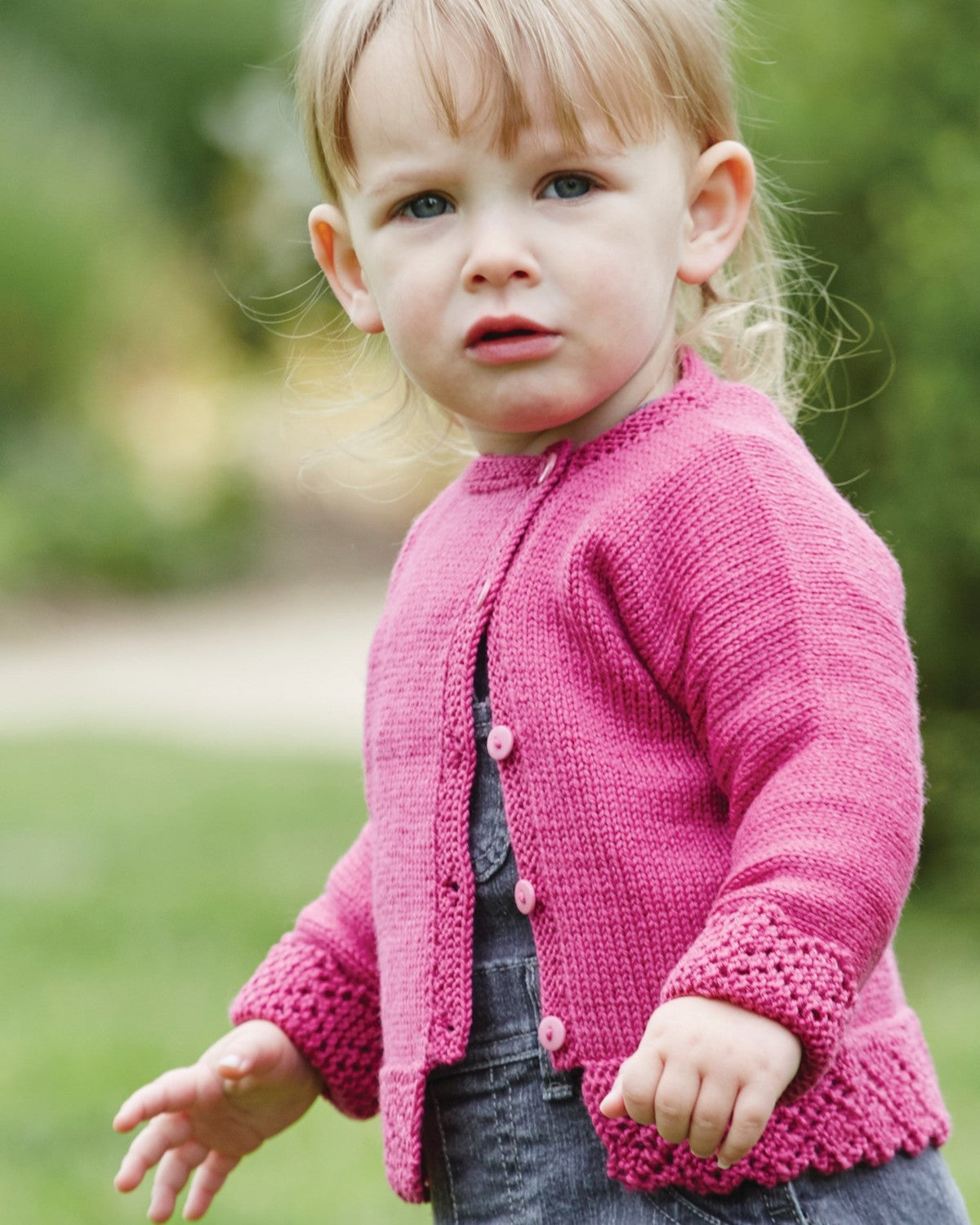 PT 8389 - Cardigan with Offset Buttons - Knitting Pattern