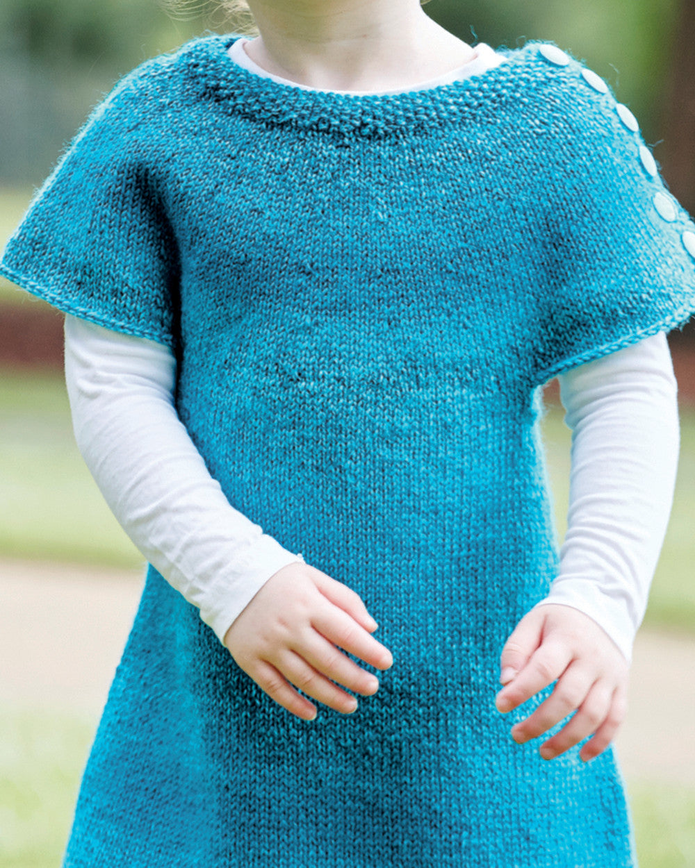 PT 8404 - Girl's Top Down Dress - Knitting Pattern