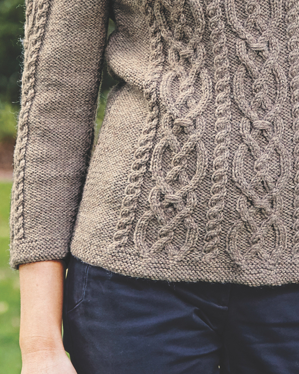 PT 8405 - Ladies Cable 3/4 Sleeve Jumper - Knitting Pattern