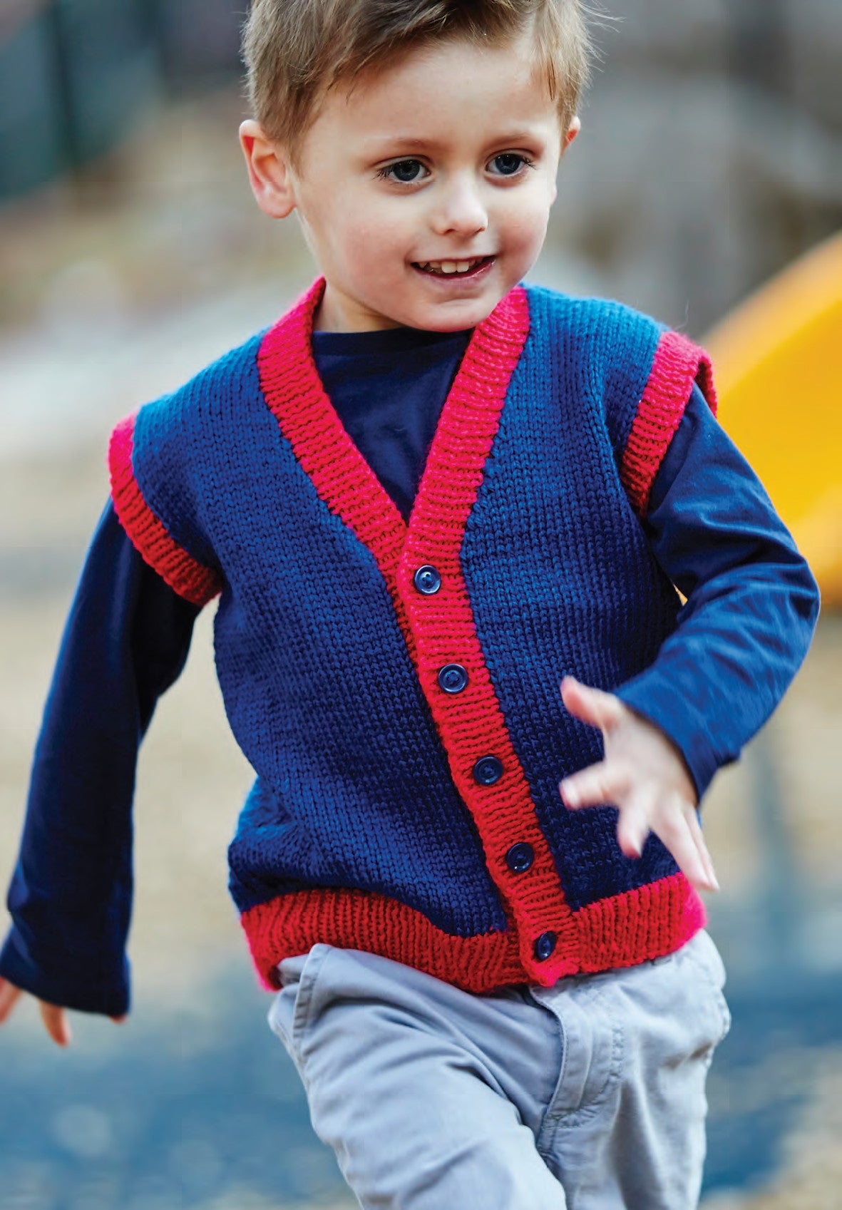 PT 8414 - Buttoned Vest - Knitting Pattern