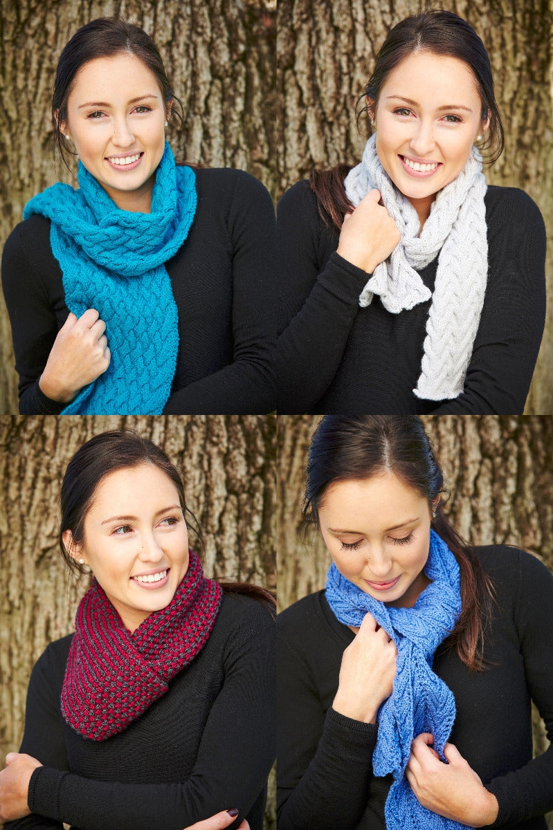 PT 8425 - 4 Scarves - Knitting Pattern