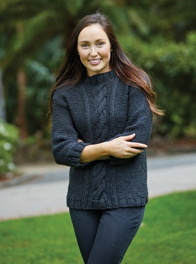 PT 8459 - Loose Cable Jumper - Knitting Pattern