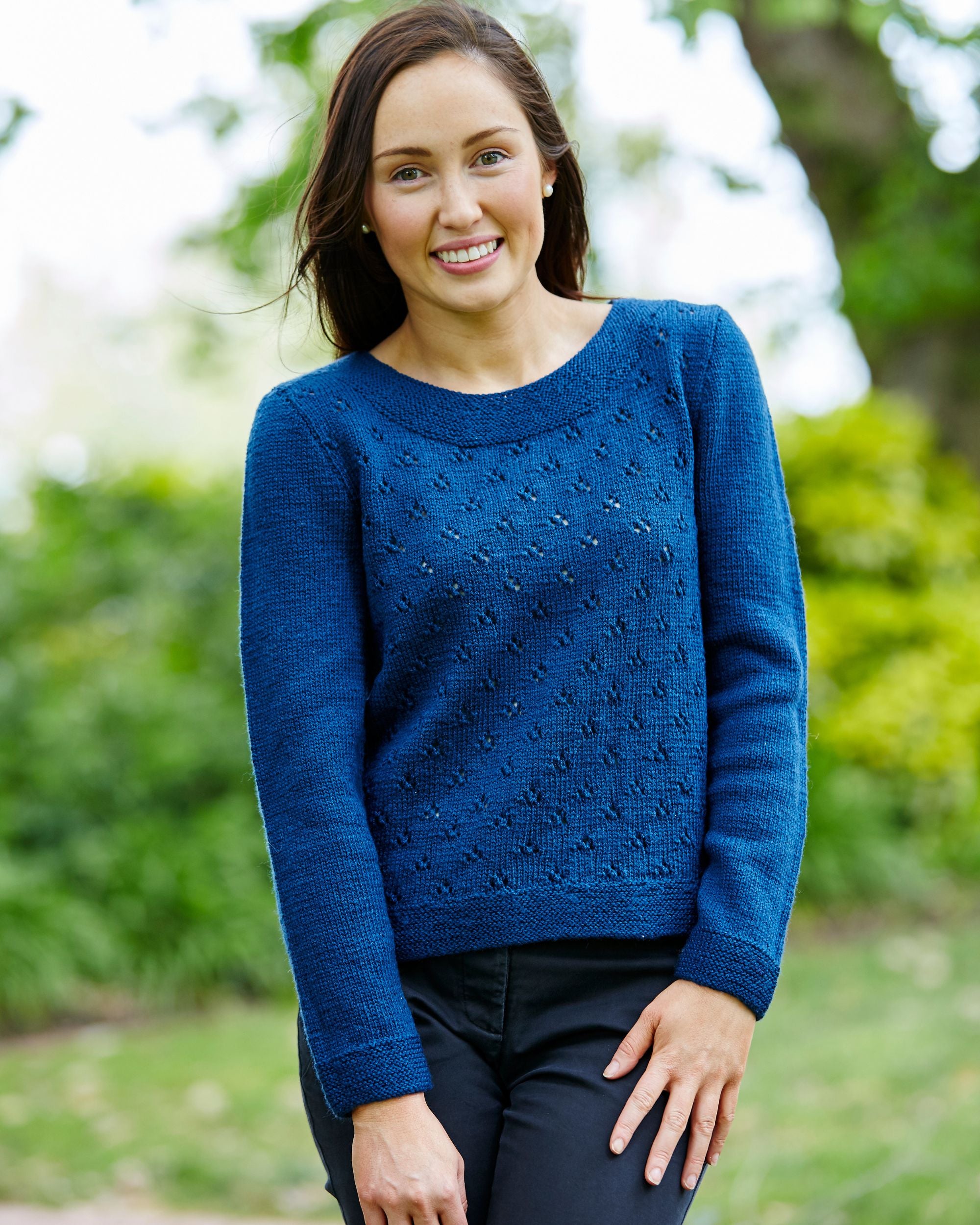PT 8468 - Ladies Lace Jumper - Knitting Pattern