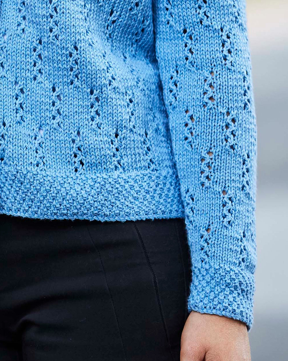 PT 8480 - Eyelet Cotton Cardigan - Knitting Pattern