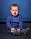 PT 8490 - Child's Ribbed Sleeve Pullover - Knitting Pattern