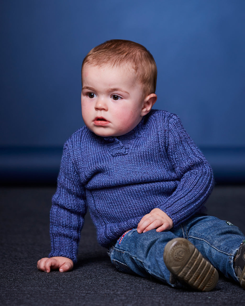 PT 8490 - Child's Ribbed Sleeve Pullover - Knitting Pattern