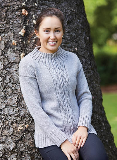 PT 8498 - Cable with Diamonds Jumper - Knitting Pattern