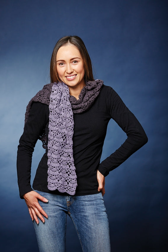 PT 8509 - 4 Ply Primrose Scarf/Shawl - Crochet Pattern