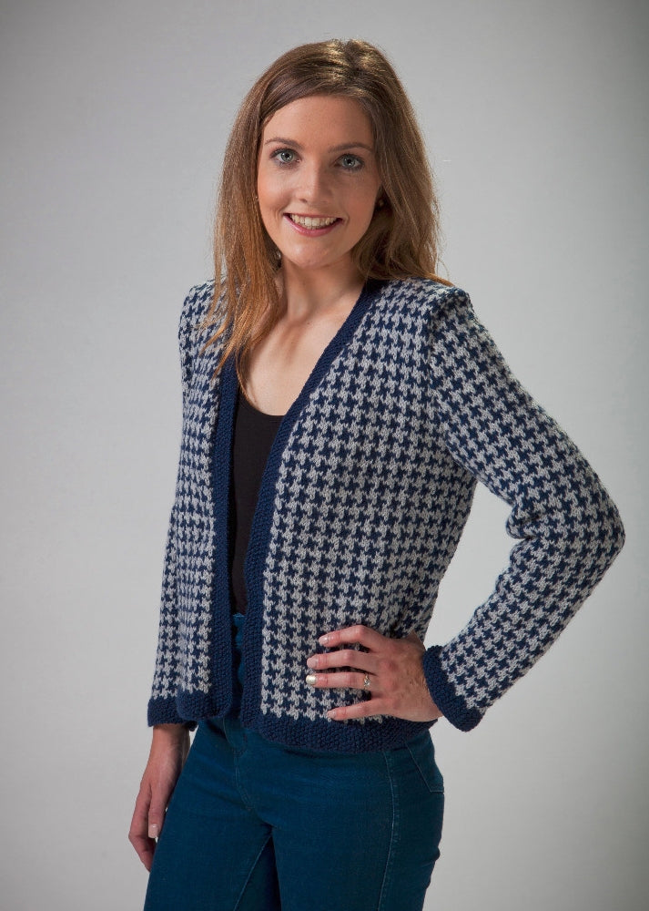 PT 8523 - Houndstooth Jacket - Knitting Pattern