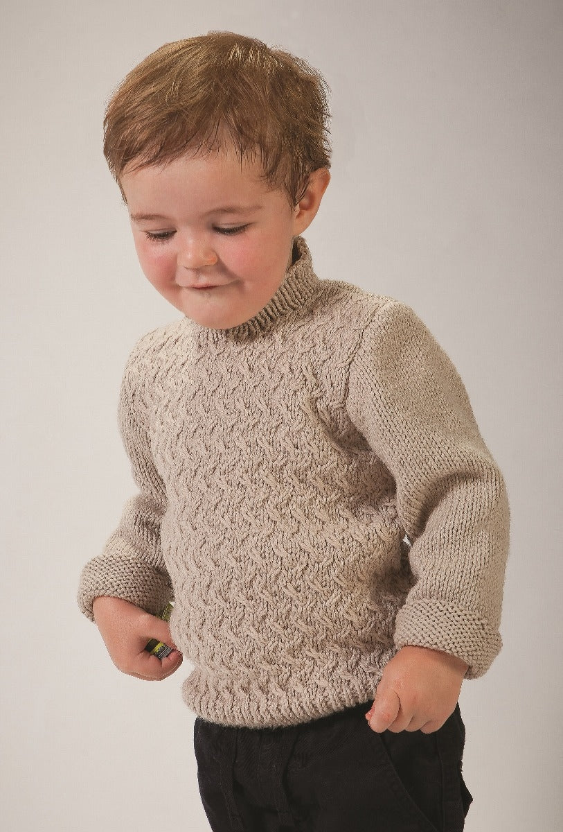 PT 8527 - Kids Textured Jumper - Knitting Pattern