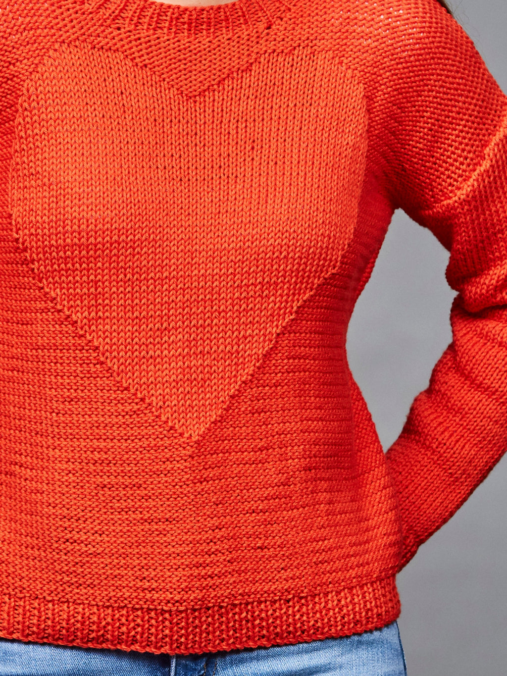 PT 8535 10 Ply Cotton Heart Jumper - Knitting Pattern