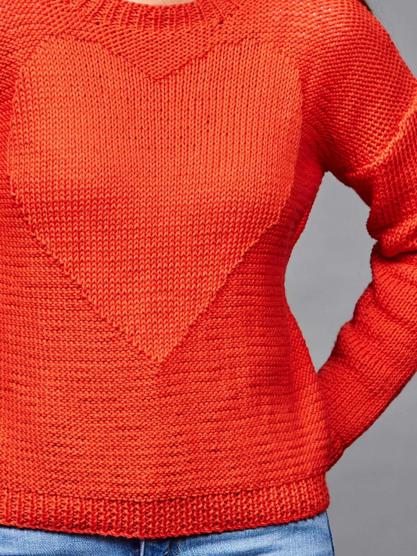 PT 8535 10 Ply Cotton Heart Jumper - Knitting Pattern