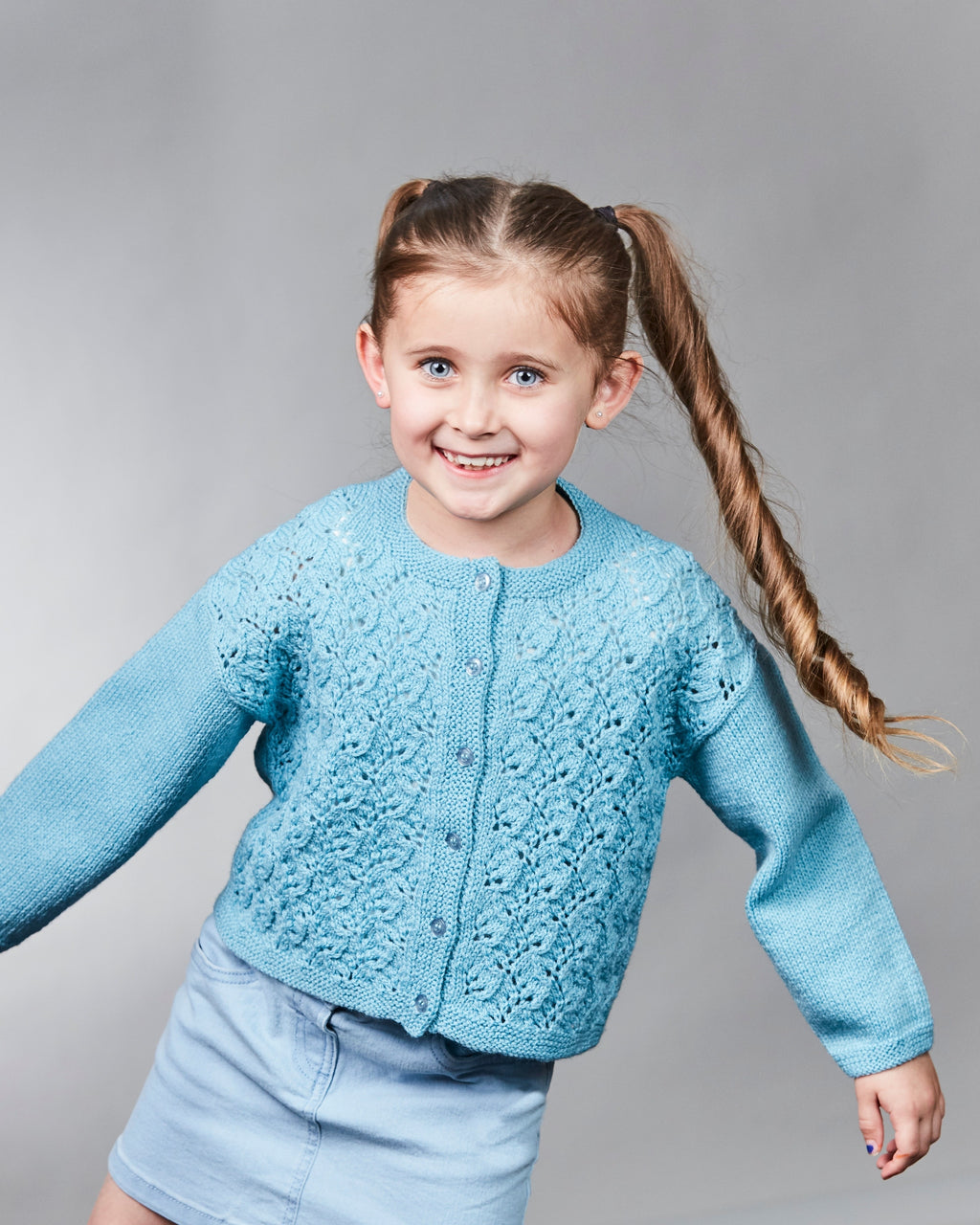PT 8544 - Girls Lace Cardigan - Knitting Pattern