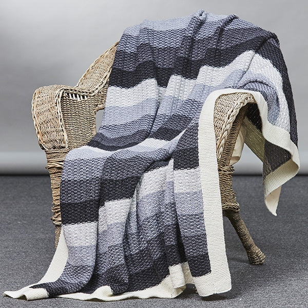 PT 8546 - Wide Stripe Blanket - Knitting Pattern